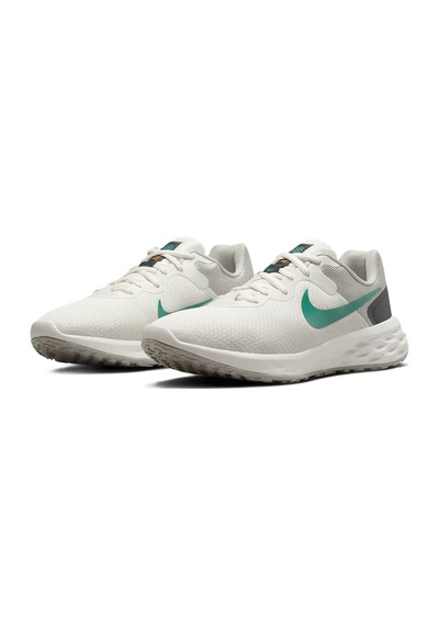 Nike Revolution 6 Running Nn Walk Shoes Yürüyüş Koşu Ayakkabısı Beyaz Yeşil Swoosh Krem