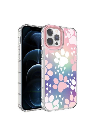 Apple Uyumlu iPhone 13 Pro Max Kamera Korumalı Renkli Desenli Sert Silikon Zore Korn Kapak