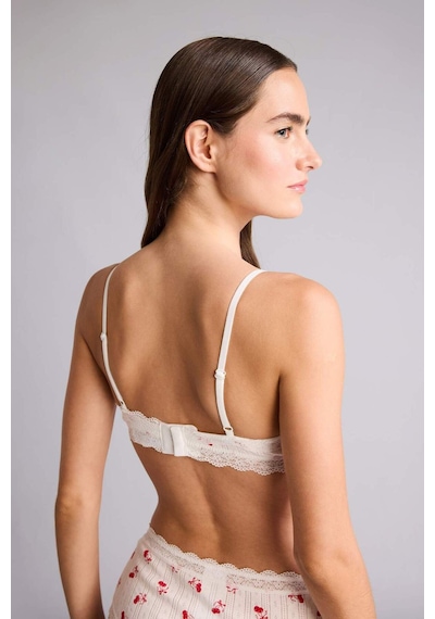 Defacto Dantel Detaylı Çıkarılabilir Kap Pedli Balensiz Açık Pembe Bralet H7274ax26sppn648 Pembe-pn648