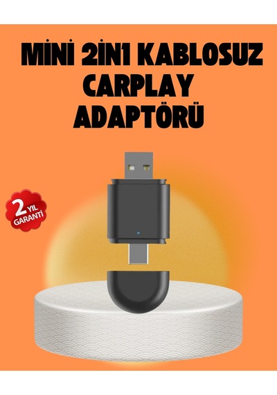 Kablosuz Carplay Ve Android Auto Dönüştürücü Usb-a & Type-c Girişli Akıllı Adaptör Diğer