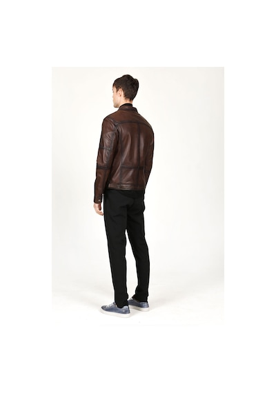 Dericlub E1047 Gerçek Deri Erkek Mont Camel Antik Camel