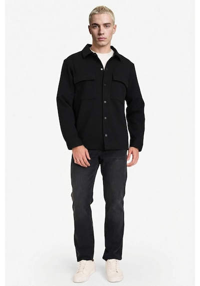 Defacto Regular Fit Twill Uzun Kollu Gömlek E7689ax25aubk81 Siyah