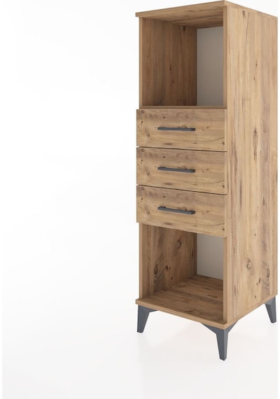 Hyperion Dolap 2 Raflı 2 Çekmeceli Tek Kapaklı 44x44x134 Çam-çam Atlas Çam