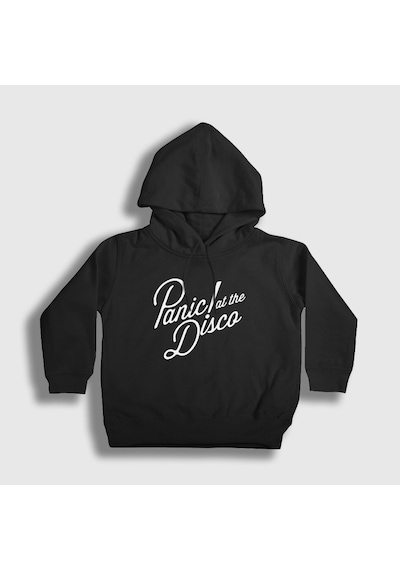 Presmono Unisex Çocuk Rare To Die Panic At The Disco Kapüşonlu Sweatshirt Siyah