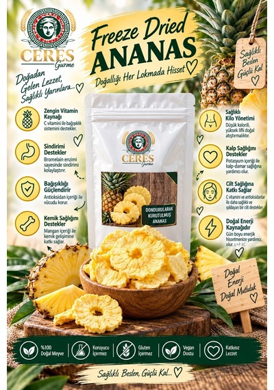 Dondurularak Kurutulmuş Ananas 20 G