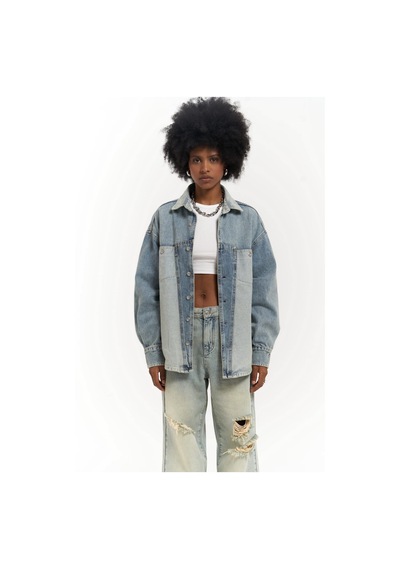 Mai Collection Mai Studios Co. Saadrian Mavi Unisex Kot Ceket Mavi