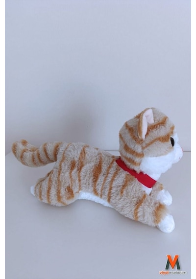 Sevimli Peluş Yavru Kedi 35 Cm Sesli Miyavlayan Oyuncak Uyku Ve Oyun Arkadaşı 4 Renk Seçeneği Sarı