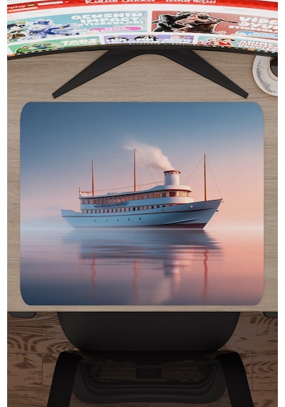 Gemi Ship Kaymaz Dikişli Kauçuk Oyuncu Mousepad V5 - 48x40 Xl Gaming Mouse Pad Fare Altlığı