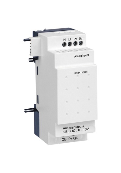 Schneider SR3XT43BD analog G/Ç uzatma modülü - 4 G Ç - 24 V DC -
