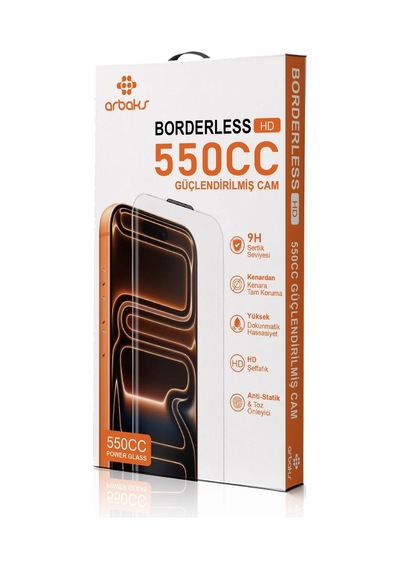 Ip 17 Pro Max - Apple Uyumlu iPhone 550hd 550cc Güçlendirilmiş Cam Ekran Koruyucu