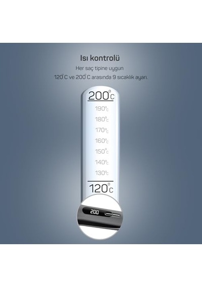 Ar5079 Trendcare Seramik Saç Maşası 16 Mm, 9 Kademeli Isı Ayarlı Wag Maşa, Antrasit