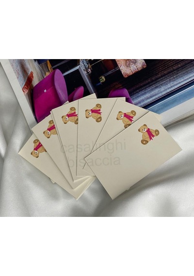 Sevimli Ayıcıklı Not Kartı Panda Ayılı Mini Mesaj Kartı 20'li Tek Taraflı Yazılabilir Not Kartı 8x5 Cm Hediye