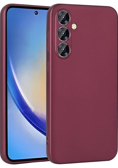 Zore Galaxy Uyumlu A35 Kılıf Premier Silikon Kapak - Mürdüm Mürdüm