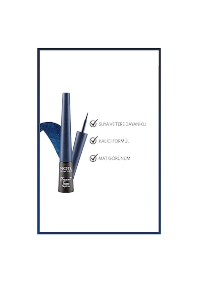 Note Cosmetique Elegant Matte Dipliner Waterproof Suya Dayanıklı - 03 Navy Blue - Mavi Note Cosmetique Elegant Matte Dipliner Waterproof Suya Dayanıklı - 03 Navy Blue - Mavi
