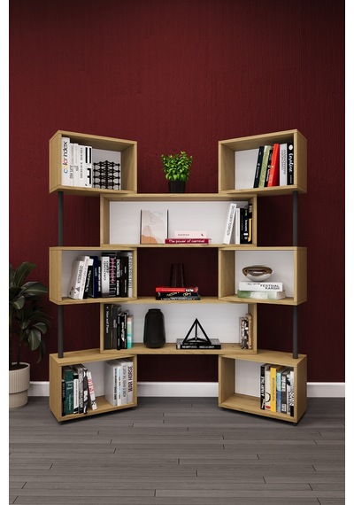 Lüks Dönebilen Ayarlanabilir Raflı Ev Ofis Kitaplık %100 Mdf Dekoratif Kütüphane Kitaplık Dk02 Karına Lüks Dönebilen Ayarlanabilir Raflı Ev Ofis Kitaplık %100 Mdf Dekoratif Kütüphane Kitaplık Dk02 Karına