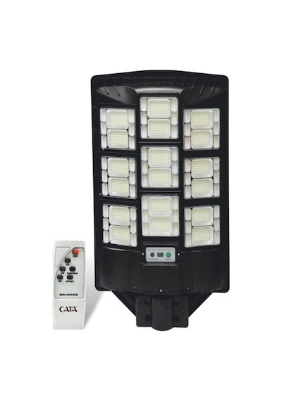 Cata Ct 4644 Solar Güneş Enerjili 900w Sensörlü Sokak Armatür 6400k Beyaz Işık Siyah