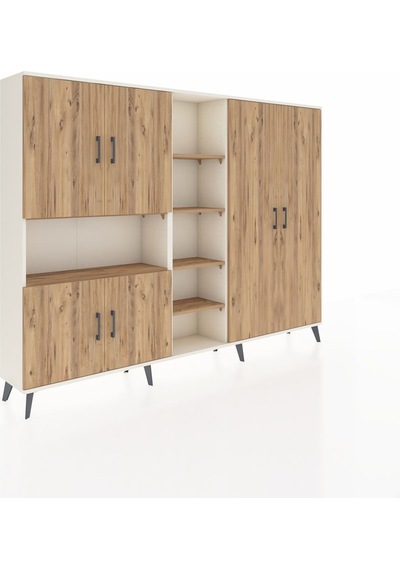 Arges Dolap 13 Raflı 6 Kapaklı 220x30x163 Aytaşı-çam Aytaşı-çam