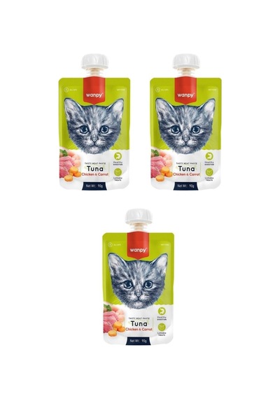 Taze Ton Balıklı & Tavuklu Kedi Et Ezmesi 90 Gr. X 3 Adet