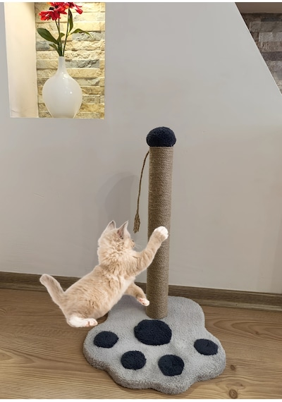 Kedi Tırmalama Tahtası Pati Modelli 50 Cm Büyük Boy Tırmalama Kedi Oyun Alanı Peluş Başlıklı