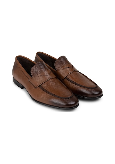 Deery Hakiki Deri Taba Rengi Erkek Loafer Ayakkabı - 01988mtbac01 Taba
