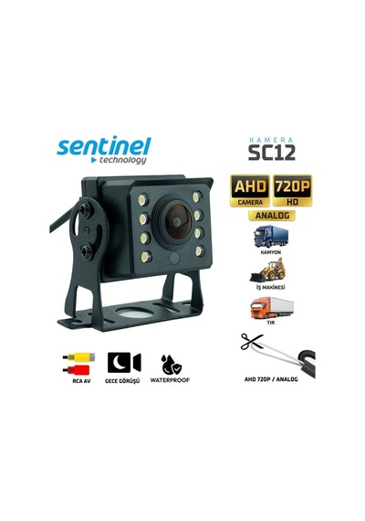 12v-24v Kamera Gece Görüşlü Ayaklı Kare Kamyon-tır-iş Makinesi