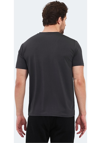 Slazenger KATRIINA Erkek V Yaka Koyu Gri Tişört