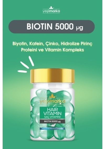 Saç Vitamini Biotin & Kafein Yeşilmarka