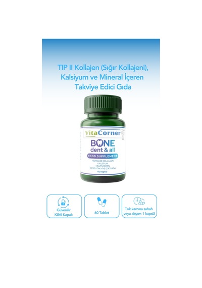 Vitacorner Bone Multivitamin Takviye Edici Gıda 60 Kapsül
