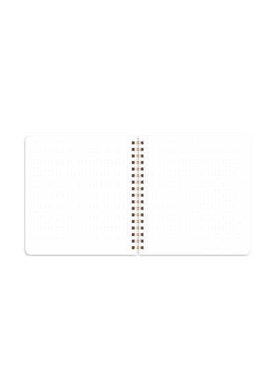 15x16 Spiralli Karton Kapak 2'li Noktalı Not Defter Seti - Ayıcık Genel