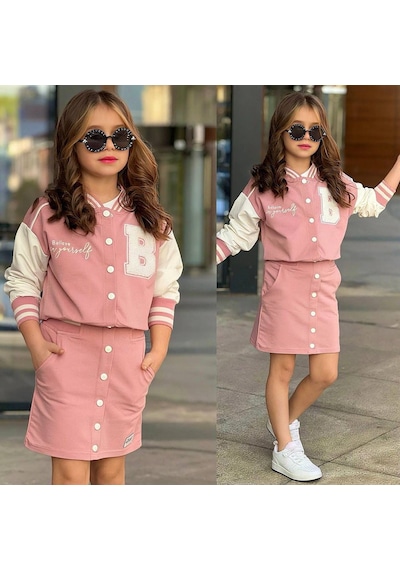 Believe B Kız Etekli Takım 3-10 Yaş-1780685 - Pembe Pembe