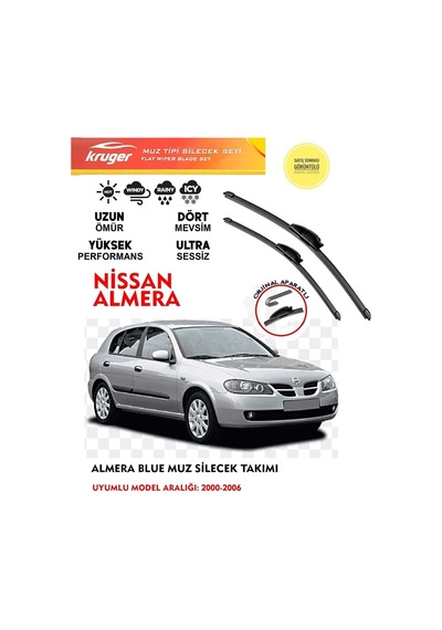 Nissan Almera Silecek Silgi Silgeç Silgeç Silgi Takımı 2005 Model Araca Özel Aparat
