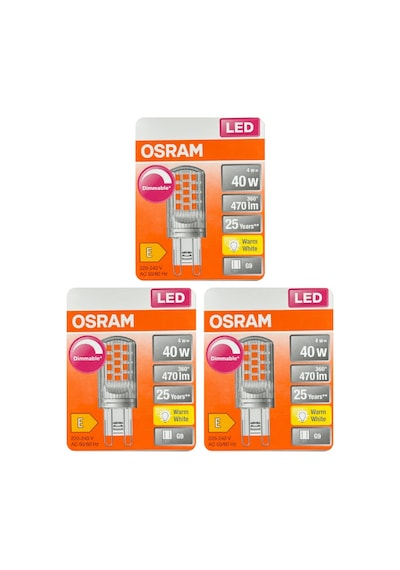 Osram 4w 40w 2700k Sarı Işık G9 Duylu Dim Edilebilir Led Kapsül Ampul 3 Adet