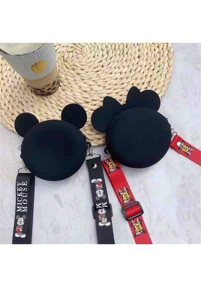 Mickey Mouse Minnie Mouse Tasarım Silikon Omuz Askılı Çanta 1670-1 Çok Renkli