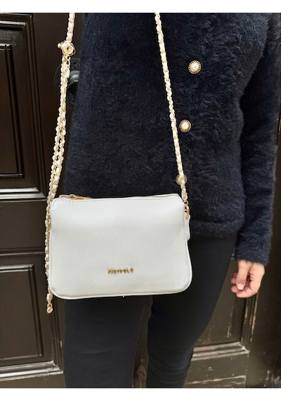 Just Polo Kadın Zincir Askılı Günlük Ve Özel Kullanıma Uygun Şık Tasarımlı Omuz & Çapraz Çanta Shoulder Bag Taş
