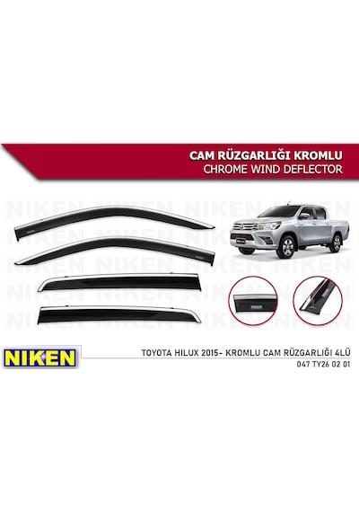 Hılux 2015 2016 2017 2018 2019 2020 Niken Kromlu Cam Rüzgarlığı