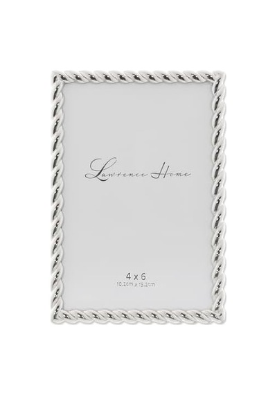 710046 Silver Metal Rope Picture Frame, 10cm By 15cm
