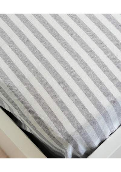 Cotton Collection Tek Kişilik Çizgili Çarşaf Seti Reveboheme Renkli