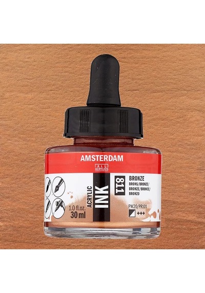 Talens Amsterdam Acrylic Ink 30ml 811 Bronze