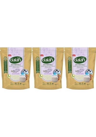 Dalan Doğal Granül Sabun Tozu 1kg Doğal Bebekler İçin Lavanta Esintisi 3 Lü Set