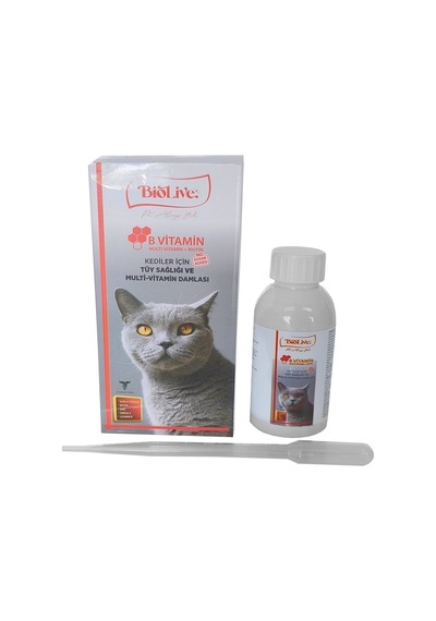 Biolive Kediler İçin B Vitamin+multivitamin Tüy Sağlığı Likit Vitamin 100ml