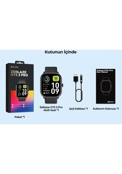Zeblaze Gts 3 Pro Akıllı Saat (Zeblaze Türkiye Garantili)