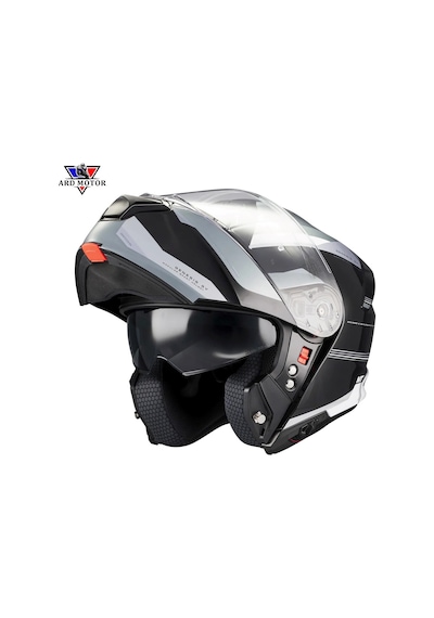Mt Helmets Genesıs Sv Raccoon B12 Parlak Çene Açılır Kask Yeşil
