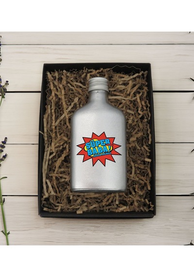 Bk Gift Kişiye Özel İsimli Baba Temalı Gümüş Tasarım Cam Şişe Kolonya 200 ML 5