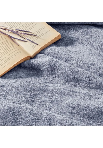Lexroo Midnight Desenli%100 Pamuk Pamuk Battaniye, Mavi, Tek Kişilik