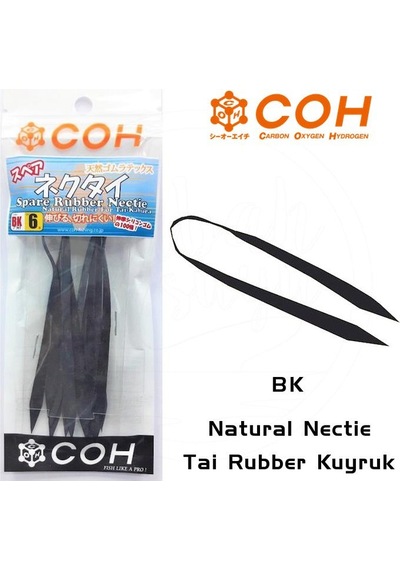 COH Natural Nectie Tai Rubber Kuyruk - BK
