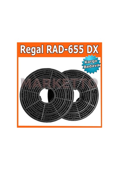 Marketto Regal Uyumlu RAD-655 DX Ankastre Davlumbaz Karbon Filtre 2li