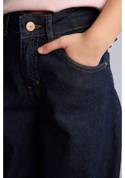 Defacto Baggy Fıt Jean Pantolon Kız Çocuk H6075a826spnm34 Mavi-nm34