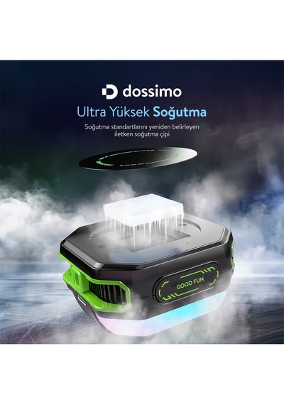 Magsafe Manyetik Sessiz Telefon Ve Tablet Soğutucu Rgb Işıklı Yapay Zeka Destekli Ds-t02 Siyah
