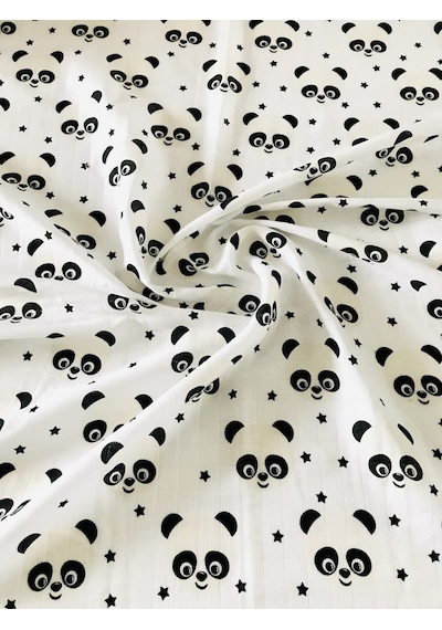 Panda 110X110 Cm Çok Amaçlı Müslin Örtü Çok Renkli
