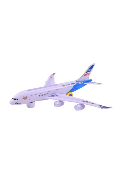 Oyuncak Uçak Airbus Pilli Işıklı Sesli Çarp-dön Uçak Oyuncak